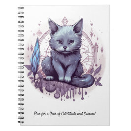 Caderno Espiral Gato Místico
