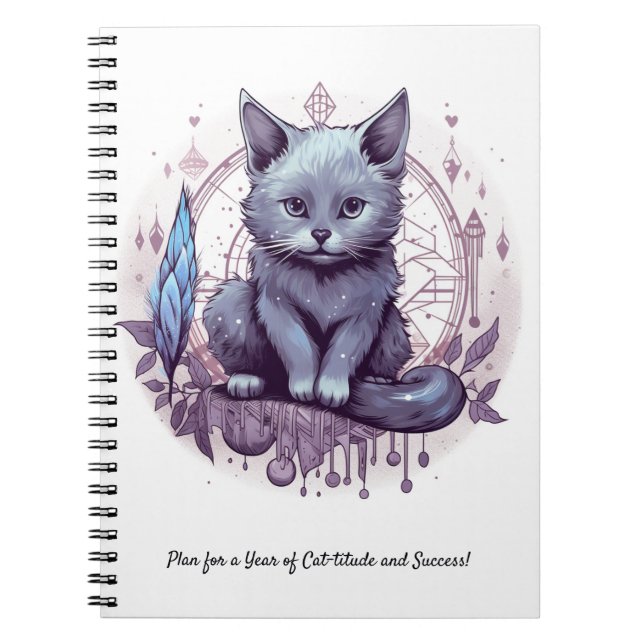 Caderno Espiral Gato Místico (Frente)