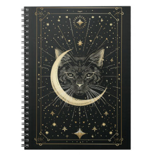 Caderno Espiral Gato Místico