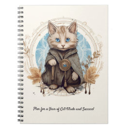Caderno Espiral Gato Místico