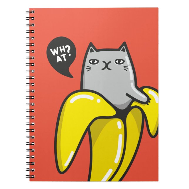 Caderno Espiral Gato na banana (Frente)