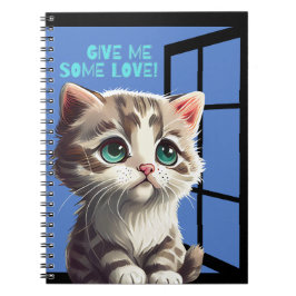 CADERNO ESPIRAL GATO NA COTAÇÃO DA JANELA