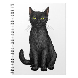 Caderno Espiral Gato negro
