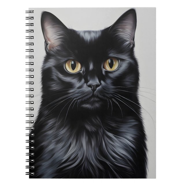 Caderno Espiral Gato Negro (Frente)