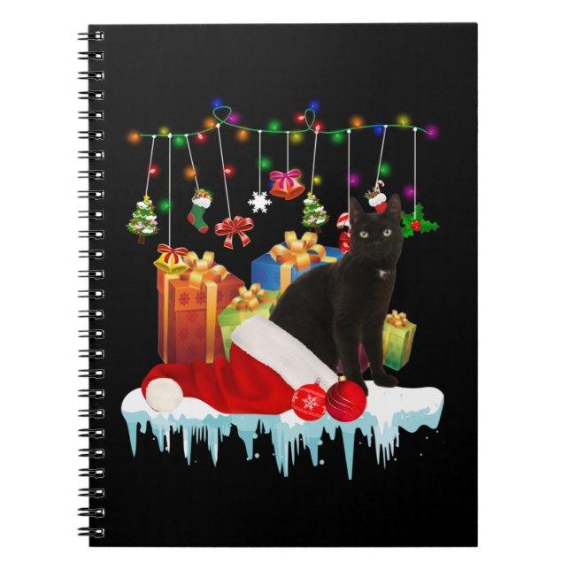 Caderno Espiral Gato Negro presente do meu Natal (Frente)