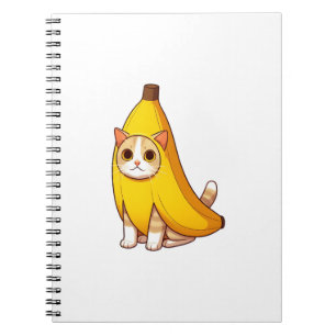 Caderno Espiral Gato no Figurino da Banana