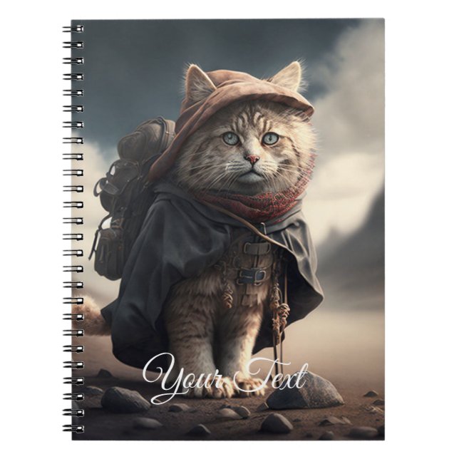 Caderno Espiral Gato peregrino. (Frente)