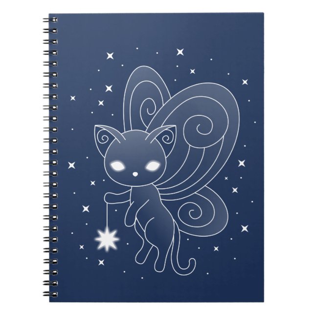 Caderno Espiral Gato Pixie - Kitty Asas de Fada (Frente)