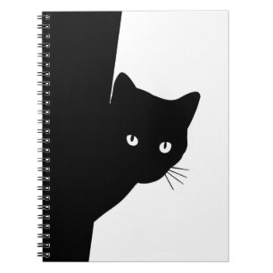 Caderno Espiral Gato Preto Astuto