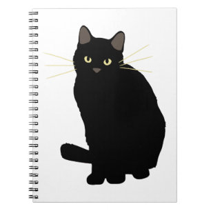 Caderno Espiral Gato Preto Desenho Gato Negro Gato Gato Mamão