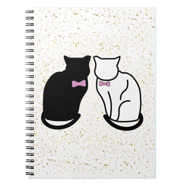 Caderno Espiral Gato Preto e Branco (Frente)
