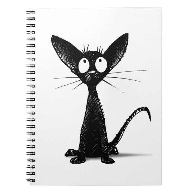 Caderno Espiral Gato preto oriental (Frente)