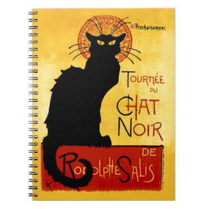 Caderno Espiral Gato preto Vintage Tournée du Conversa Noir,