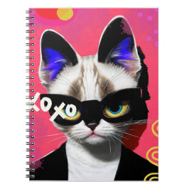 Caderno Espiral Gato Retroativo | Diário para notebook