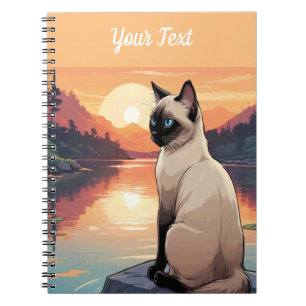 Caderno Espiral Gato Siamês por Lago