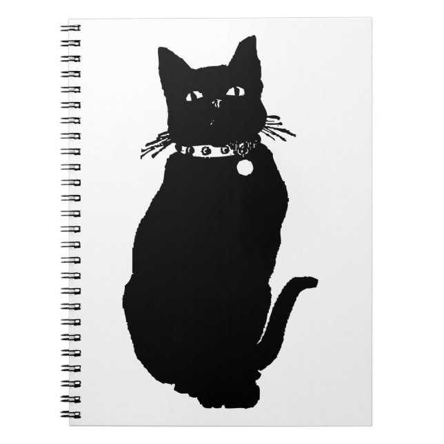 Caderno Espiral Gato Silhouette (Frente)
