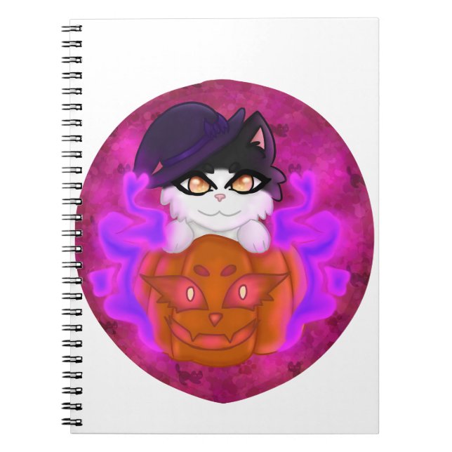 Caderno Espiral Gato Spooky (Frente)