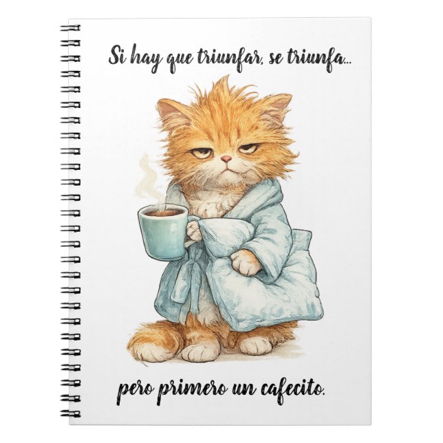 Caderno Espiral gato triunfador (Frente)