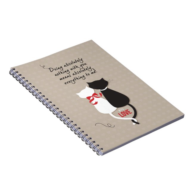 Caderno Espiral Gatos Apaixonados (Lado Direito)