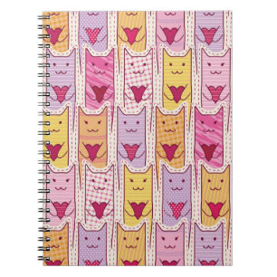Caderno Espiral Gatos bonitos com corações Loving