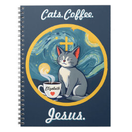 Caderno Espiral Gatos, Café, Gpresente de Sobrinho de Gato de Gato