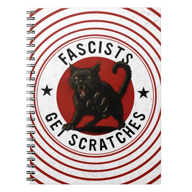 Caderno Espiral Gatos Contra Fascistas (Frente)