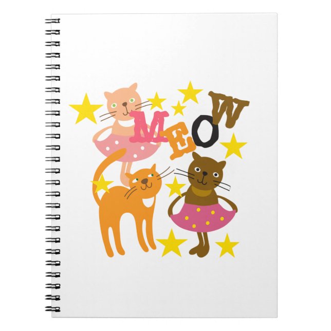 Caderno Espiral Gatos Dançantes (Frente)
