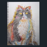 Caderno Espiral Gatos De Arte De Gato De Tuxedo Bonito<br><div class="desc">Gatos de Arte de Desenho de Gato de Tuxedo Bonito. Projetado a partir da minha arte original.</div>