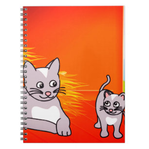 Caderno Espiral Gatos de Cartoon