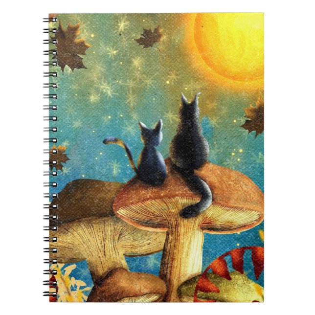 Caderno Espiral Gatos De Cogumelo (Frente)
