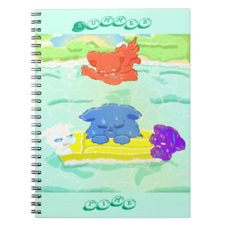 Caderno Espiral Gatos de família de verão
