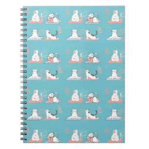 Caderno Espiral Gatos de Ioga Lótus