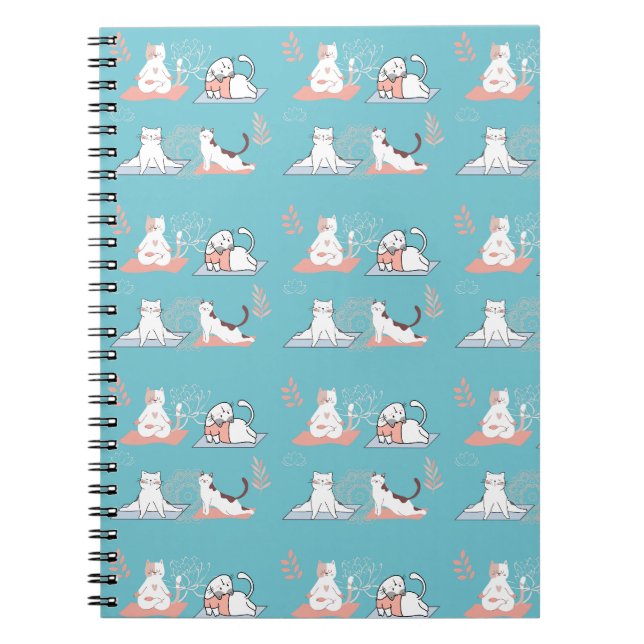 Caderno Espiral Gatos de Ioga Lótus (Frente)