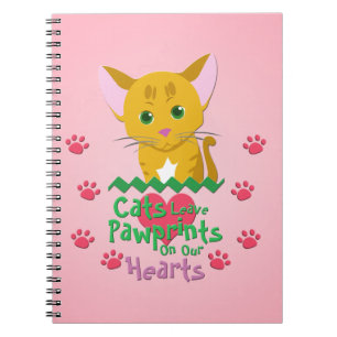 Caderno Espiral Gatos Deixam Pawprint