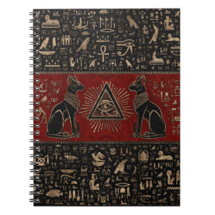 Caderno Espiral Gatos Egípcios e Olhos de Cavalo