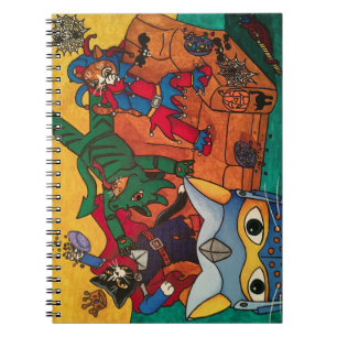 Caderno Espiral Gatos-fantasias do Cavaleiro Medieval do Halloween