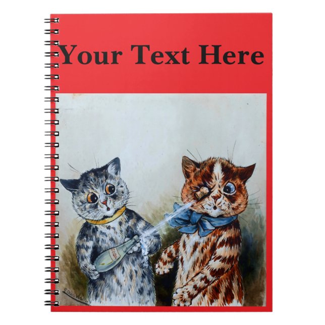 Caderno Espiral gatos Louis Wain (Frente)