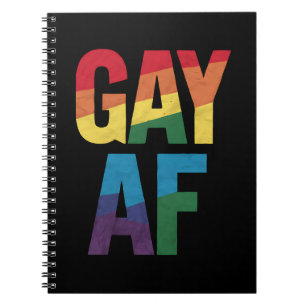 Caderno Espiral Gay AF LGBT Pride Gay do Orgulho LGBT Mês do Orgul