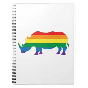 Caderno Espiral Gay-Pride-Rhino