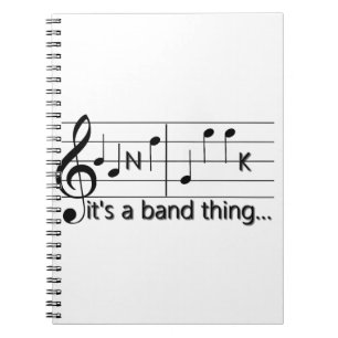 Caderno Espiral Geek da banda. É presentes de uma coisa da banda