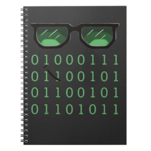 Caderno Espiral Geek de Codificação de Código Binário