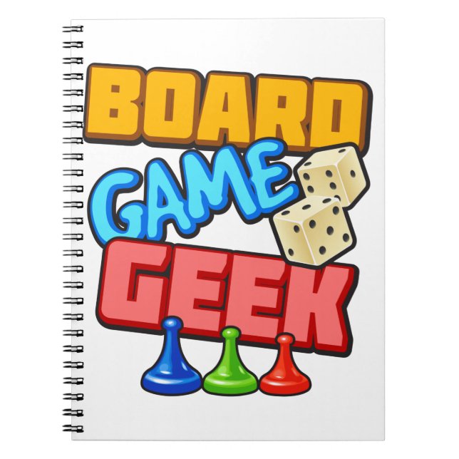 Caderno Espiral Geek do jogo conselho (Frente)