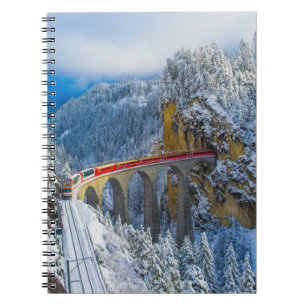 Caderno Espiral Gelo e neve   Bernina Express, Suiça