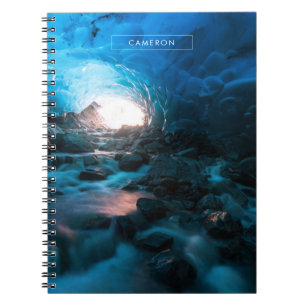 Caderno Espiral Gelo e neve Mendenhall Glacier, Juneau, Alasca