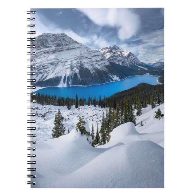 Caderno Espiral Gelo e neve | Peyto Lake, Rockies canadianos (Frente)