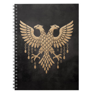 Caderno Espiral Gêmeos Dourados Corvo Mitologia Nórdica Preto