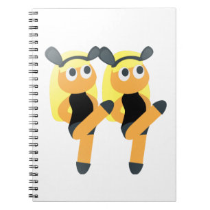 Caderno Espiral gêmeos emoji