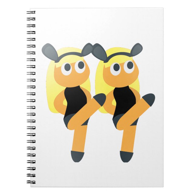 Caderno Espiral gêmeos emoji (Frente)