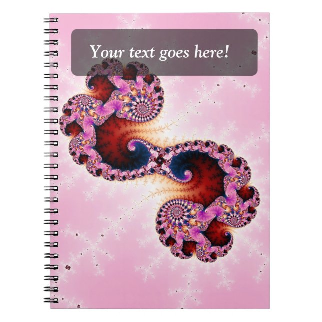Caderno Espiral Gemini Fractal Art (Frente)