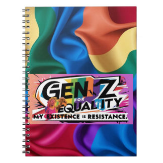 Caderno Espiral Gen Z para Igualdade - Minha Existência é Resistên